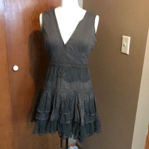 Chaudry dry dark olive party dress